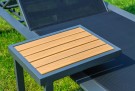 Calor solsenger og sidebord – mørkgrå ramme thumbnail