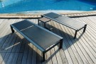 Calor solsenger og sidebord – mørkgrå ramme thumbnail