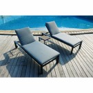 Calor solsenger og sidebord – mørkgrå ramme thumbnail