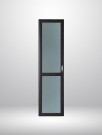 Glazed Cabinet Door CM 01 Painted Plank Dark Gray thumbnail