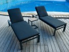 Calor solsenger og sidebord – mørkgrå ramme thumbnail