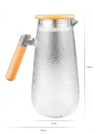 Polska Glasskaraffel Med Bambuslokk
