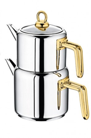 Thales Stål Tekanne Settet Gull