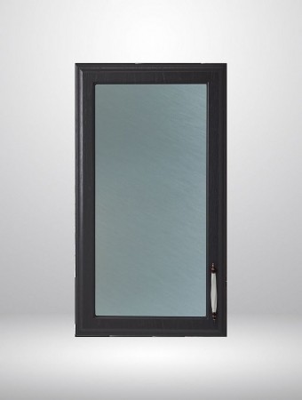 Glazed Cabinet Door CM 01 Painted Plank Dark Gray