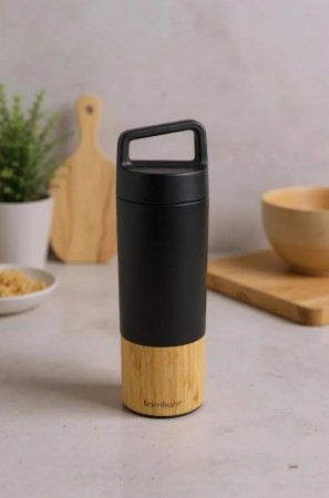 Janna - Bambusmønstret Håndtermos Svart 600 ml