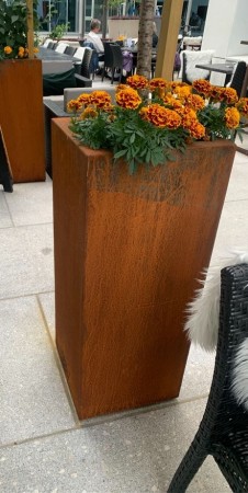Plantekasse Rusty Cortenstål 40x40x80